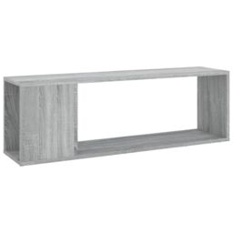 Berkfield Home TV Cabinet Grey Sonoma 100x24x32 cm Engineered Wood - Size: 100 x 24 x 32 cm - thumbnail 2