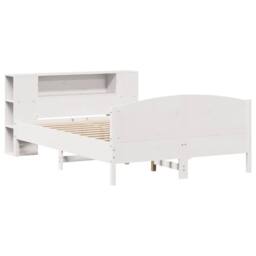 Berkfield Home Decorative Bookcase Bed without Mattress White 140x200cm Solid Wo - Size: 140x200 cm - thumbnail 1