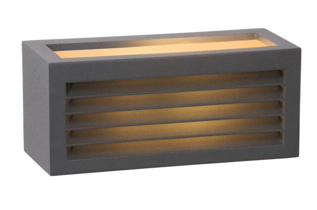 Lucide 'DIMO' Dimmable Stylish Modern Outdoor Decorative Wall Light 1xE27 in Black - image 1