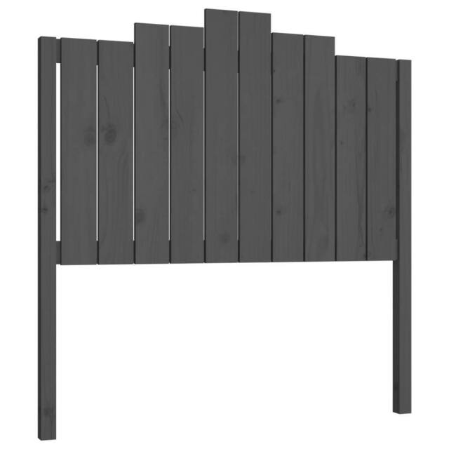 Berkfield Home Bed Headboard Grey 106x4x110 cm Solid Wood Pine - Size: 106 x 4 x 110 cm - image 1