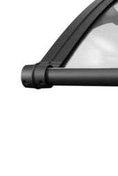 Living and Home Outdoor Door Canopy Window Awning with Drainage Channel in Dark Grey - Size: Medium - thumbnail 5