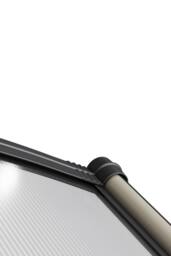 Living and Home Outdoor Door Canopy Window Awning with Drainage Channel in Dark Grey - Size: Medium - thumbnail 8