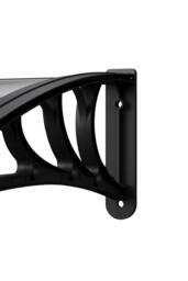 Living and Home Outdoor Door Canopy Window Awning with Drainage Channel in Dark Grey - Size: Medium - thumbnail 6