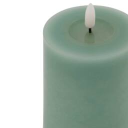 Love Lace Melt Effect 3x4 Sage LED Wax Candle in Green - thumbnail 2