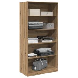 Berkfield Home Wardrobe Artisian Oak 100x50x200 cm Engineered Wood in Brown - Size: 100 x 50 x 200 cm - thumbnail 3