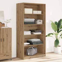 Berkfield Home Wardrobe Artisian Oak 100x50x200 cm Engineered Wood in Brown - Size: 100 x 50 x 200 cm - thumbnail 2
