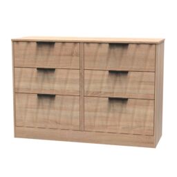 Ready Assembled 2 U Washington 6 Drawer Wide Chest (Ready Assembled) in Light Oak - thumbnail 3