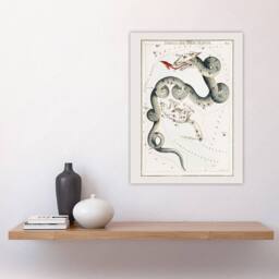 "Artery8 Draco & Ursa Minor Constellation Wall Art Poster Print in White - Size: W12"" x H16""" - thumbnail 4