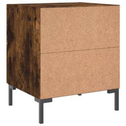 Berkfield Home Bedside Cabinets 2 pcs Smoked Oak 40x35x47.5 cm Engineered Wood in Brown - thumbnail 9