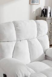 Living and Home Electric Recliner Chair Single Sofa with Heating & Massage Function in White - thumbnail 6