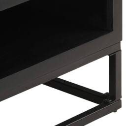 Berkfield Home Durable Coffee Table 90x60x35 cm Solid Mango Wood in Black - Size: 90 x 60 x 35 cm - thumbnail 6