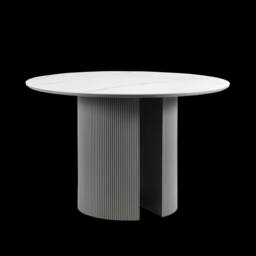 Modish Furnishing Lucas Grey Round Dining Table With White Ceramic Top - thumbnail 7