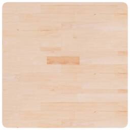 Berkfield Home Square Table Top 70x70x4 cm Untreated Solid Wood Oak in Light Beige - Size: 70 x 70 x 4 cm - thumbnail 3
