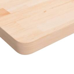 Berkfield Home Square Table Top 70x70x4 cm Untreated Solid Wood Oak in Light Beige - Size: 70 x 70 x 4 cm - thumbnail 1