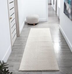 Desire Rugs Comfy Washable Low Pile Living Room Area Rug - Anti-Slip Felt Backing in Cream - Size: 60 cm x 100 cm - thumbnail 4