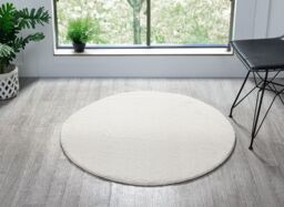 Desire Rugs Comfy Washable Low Pile Living Room Area Rug - Anti-Slip Felt Backing in Cream - Size: 60 cm x 100 cm - thumbnail 5