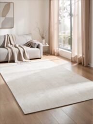 Desire Rugs Comfy Washable Low Pile Living Room Area Rug - Anti-Slip Felt Backing in Cream - Size: 60 cm x 100 cm - thumbnail 8