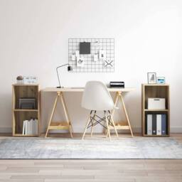 Berkfield Home Modern 2 pcs Artisan Oak Engineered wood in Brown - thumbnail 2