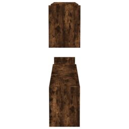 Berkfield Home Wall Shelves 2 pcs Smoked Oak 100x15x20 cm Engineered Wood in Brown - Size: 100 x 15 x 20 cm - thumbnail 6