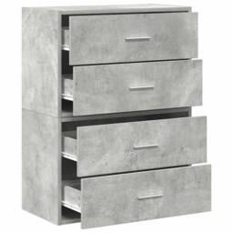 Berkfield Home Bathroom Cabinet with Drawer with Shelf with Storage with Door Br… in Grey - thumbnail 5