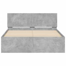 Berkfield Home Bed Frame without Mattress Concrete Grey 120x190 cm Small Double - thumbnail 5