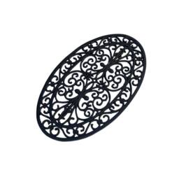 SPETLEK Rubber Door Mat Cast Iron Style Circular 45CMX75CM in Black - Size: 100 cm x 1000 cm - thumbnail 2