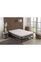 The Foam People Cool Quilted Memory Foam Mattress Topper Enhanced Comfort Breathable in White - Size: Small Double - thumbnail 2