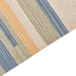 Wyld and Coco Klim Handwoven Kilim Cotton Rug Beige Multicolour Reversible Tassels - Size: 140 cm x 200 cm - thumbnail 3