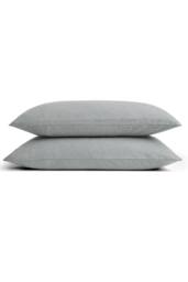 CHRISTY Flannel Marl Super Soft Brushed Cotton Standard Pillowcase Pair in Grey