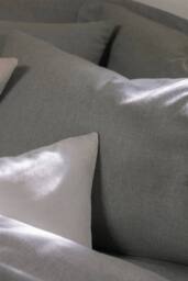 CHRISTY Flannel Marl Super Soft Brushed Cotton Standard Pillowcase Pair in Grey - thumbnail 2
