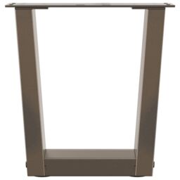Berkfield Home Dining Table Legs V-Shape 2 pcs Natural Steel 30x(30-31.3) cm Steel in Brown - thumbnail 5