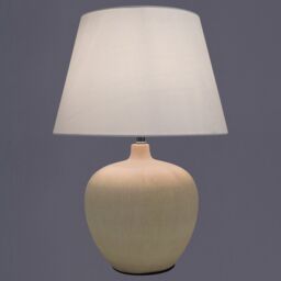 K LIVING Table Lamp Pink Glazed Ceramic Base & White Fabric coated Shade - thumbnail 2