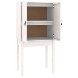 Berkfield Home Highboard White 60x40x120 cm Solid Wood Pine - Size: 60 x 40 x 120 cm