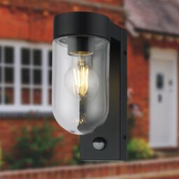 First Choice Lighting Set of 2 Parnie - Black Motion Sensor Outdoor Wall Lights - thumbnail 4