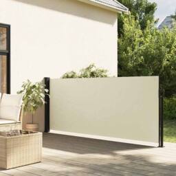 Berkfield Home Retractable Side Awning Cream 100x500 cm - thumbnail 1