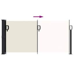 Berkfield Home Retractable Side Awning Cream 100x500 cm - thumbnail 5