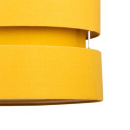 First Choice Lighting Pair of Ochre Layered Easy Fit Light Shades in Yellow - thumbnail 4