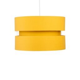 First Choice Lighting Pair of Ochre Layered Easy Fit Light Shades in Yellow - thumbnail 3