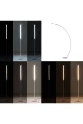 Living and Home Dimmable LED Arc Floor Lamp with Remote Control in White - thumbnail 8
