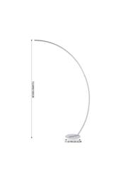 Living and Home Dimmable LED Arc Floor Lamp with Remote Control in White - thumbnail 5