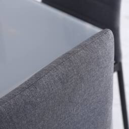 STILVORA Dining Chairs Set of 4 with steel legs grey - thumbnail 7