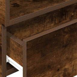 Berkfield Home Durable Wall-mounted Bedside Cabinet Smoked Oak 45x26x28.5 cm in Brown - thumbnail 9