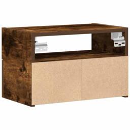 Berkfield Home Durable Wall-mounted Bedside Cabinet Smoked Oak 45x26x28.5 cm in Brown - thumbnail 7