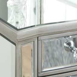 Birlea Elysee 5 Drawer Dressing Table Mirrored in Silver - thumbnail 3