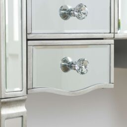 Birlea Elysee 5 Drawer Dressing Table Mirrored in Silver - thumbnail 4
