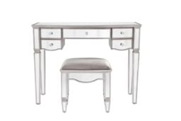 Birlea Elysee 5 Drawer Dressing Table Mirrored in Silver - thumbnail 5