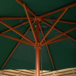Samuel Alexander 2.7m Green Outdoor Wooden Garden Parasol Sun Shade with Carry Bag - thumbnail 4