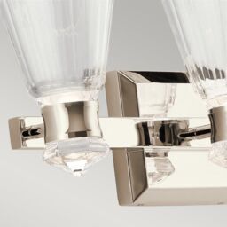 Netlighting Kichler Kayva Integrated LED Wall Lamp Polished Nickel 3000K IP44 in Grey - thumbnail 2