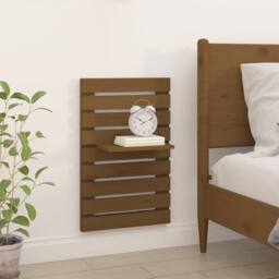 Berkfield Home Wall-mounted Bedside Shelves 2 pcs Honey Brown Solid Wood Pine - thumbnail 3