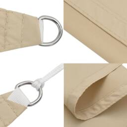 Berkfield Home Sunshade Sail Oxford Fabric Rectangular 4x5 m Beige - thumbnail 6